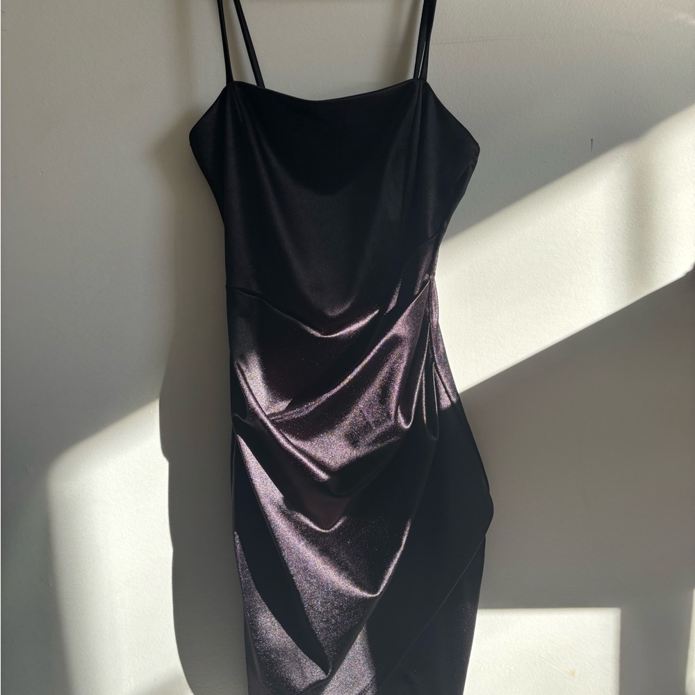 Windsor Black Pleated Mini Bodycon Dress